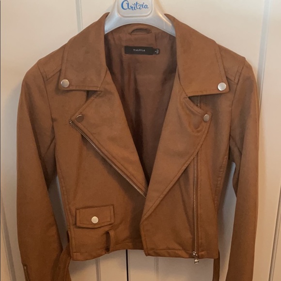 Talula Vegan Suede Moto Jacket - Picture 1 of 3